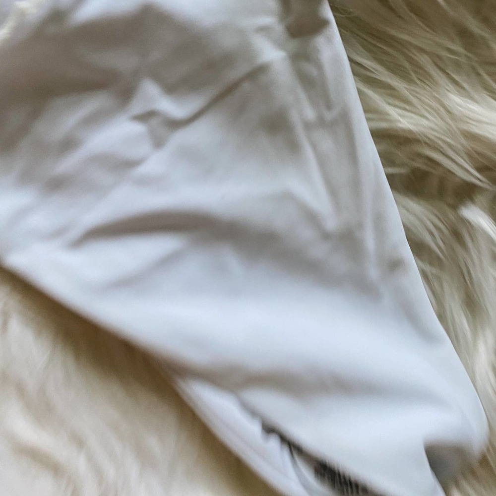White Delicate Off Shoulder Ruffle Bikini - Picture 9 of 10